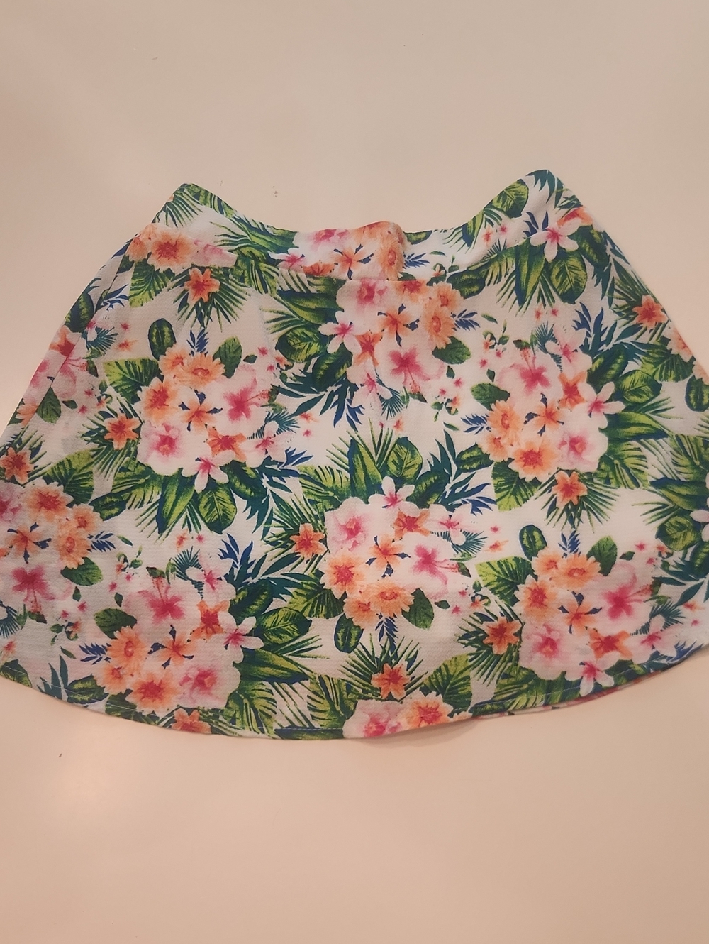 Speechless Kids Hawaiian Print Skirt with Shorrs Undernrath Medium